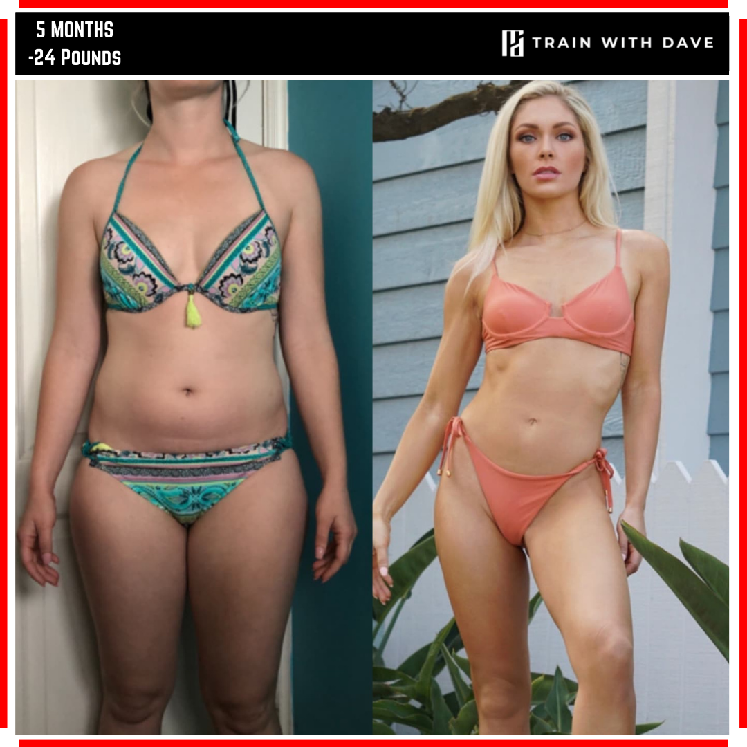Alyssa Clark before and after — 24 pounds lost over 5 months
