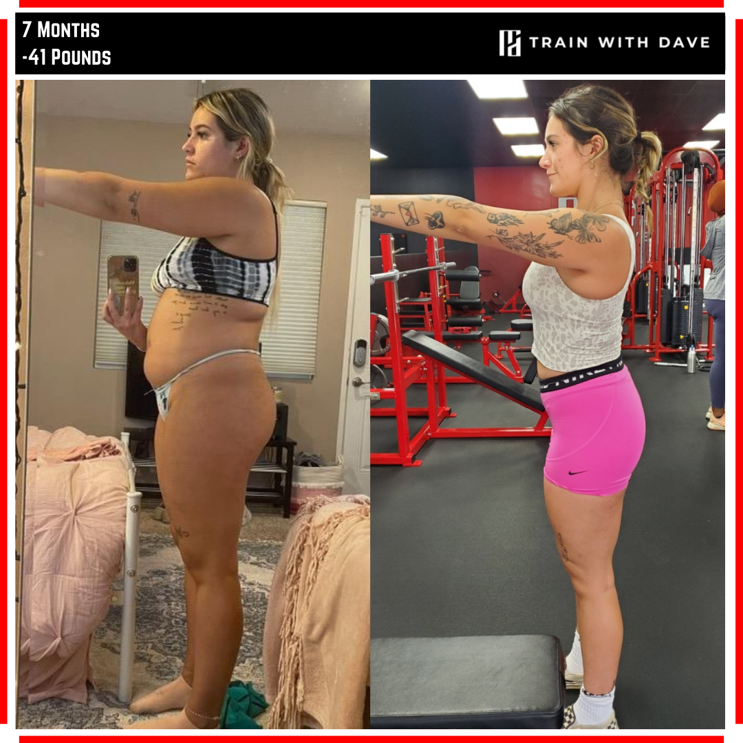 Chelsea Farinaro before and after — 41 pounds lost over 7 months