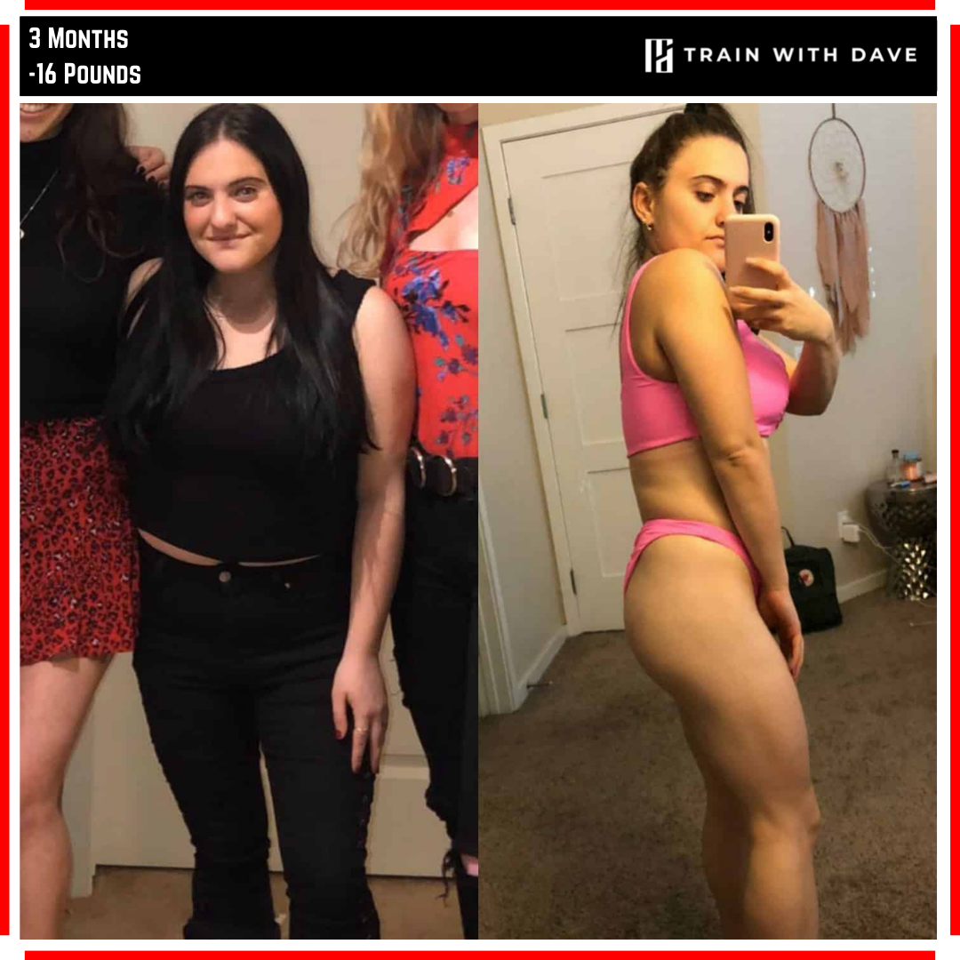 Jessica Latin before and after — 16 pounds lost over 3 months