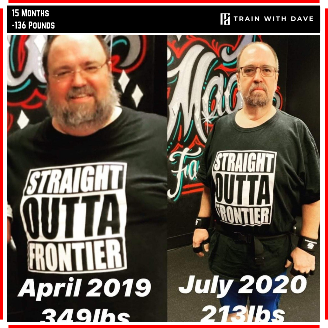 Michael Oldenburg before and after — 136 pounds lost over 15 months